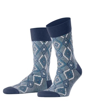 Skarpetki Falke Ikat Spell Socks Męskie Niebieskie | ECIBKF-279