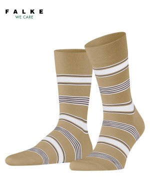 Skarpetki Falke Marina Stripe Socks Męskie Beżowe | LQXNYZ-975