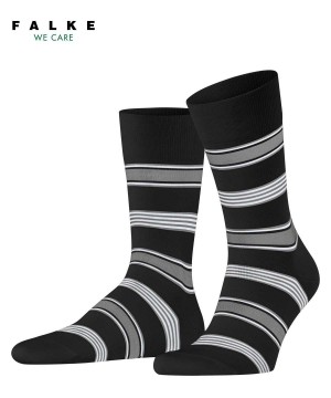 Skarpetki Falke Marina Stripe Socks Męskie Czarne | GZTJYQ-829