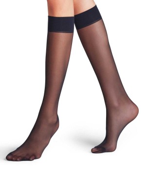 Skarpetki Falke Matt Deluxe 20 DEN Knee-high Socks Damskie Niebieskie | QKTCID-042