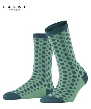 Skarpetki Falke Mirage Dot Socks Damskie Zielone | MLSARE-012