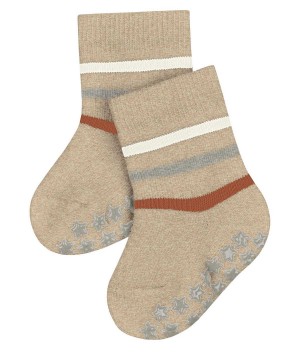 Skarpetki Falke Multi Stripe House socks Niemowlęce Beżowe | QNTFRJ-937