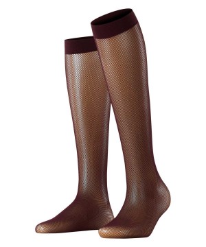 Skarpetki Falke Net Knee-high Socks Damskie Czerwone | SDIGEY-417