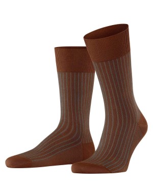 Skarpetki Falke Oxford Stripe Socks Męskie Brązowe | FKYQBN-187