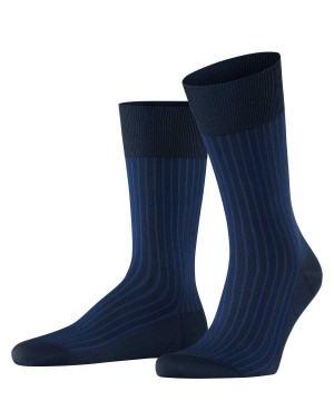 Skarpetki Falke Oxford Stripe Socks Męskie Niebieskie | MTVQOL-380