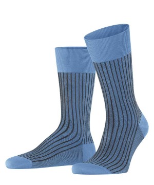 Skarpetki Falke Oxford Stripe Socks Męskie Niebieskie | BOYWKR-928