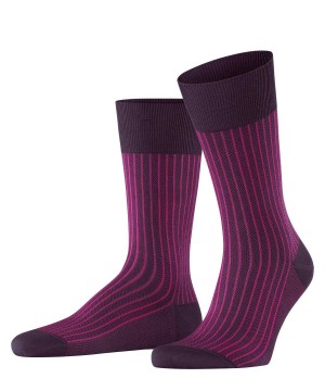 Skarpetki Falke Oxford Stripe Socks Męskie Fioletowe | ARHCXE-513