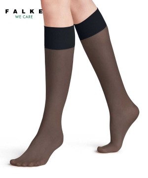 Skarpetki Falke Pure Matt 20 DEN Knee-high Socks Damskie Niebieskie | HIWDYO-543