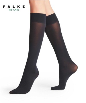 Skarpetki Falke Pure Matt 50 DEN Knee-high Socks Damskie Niebieskie | UGXQDP-460