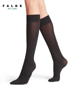 Skarpetki Falke Pure Matt 50 DEN Knee-high Socks Damskie Czarne | SCMDNV-958