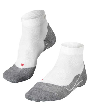 Skarpetki Falke RU4 Endurance Short Running Short sock Męskie Białe | HXCART-832