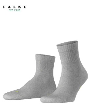 Skarpetki Falke Run Rib Short sock Męskie Szare | YZEAFC-940