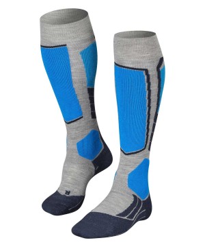 Skarpetki Falke SK2 Intermediate Skiing Knee-high Socks Męskie Szare | XJQBOK-632