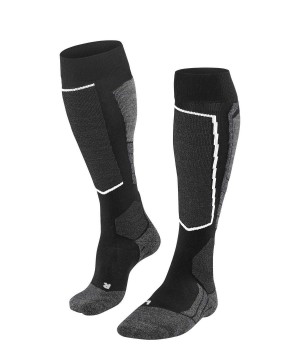 Skarpetki Falke SK2 Intermediate Vegan Skiing Knee-high Socks Męskie Czarne | CMUPXY-963