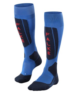 Skarpetki Falke SK5 Expert Skiing Knee-high Socks Męskie Niebieskie | RQCBSL-381