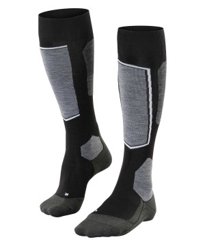 Skarpetki Falke SK6 Pro Skiing Knee-high Socks Męskie Czarne | RXPHCN-173