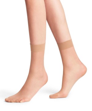 Skarpetki Falke Seidenglatt 15 DEN Ankle socks Damskie Beżowe | VBTGYJ-026