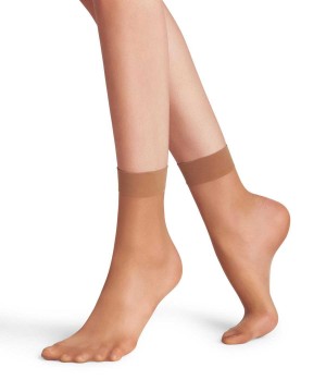 Skarpetki Falke Seidenglatt 15 DEN Ankle socks Damskie Beżowe | JRVUFD-835