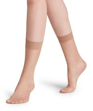 Skarpetki Falke Seidenglatt 15 DEN Ankle socks Damskie Beżowe | NEAMHF-038