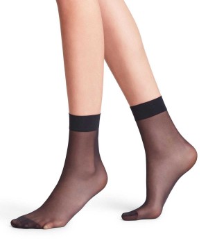 Skarpetki Falke Seidenglatt 15 DEN Ankle socks Damskie Niebieskie | JXHFSZ-506