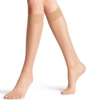 Skarpetki Falke Seidenglatt 15 DEN Knee-high Socks Damskie Beżowe | KQWXJC-249