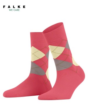 Skarpetki Falke Sensitive Argyle Socks Damskie Czerwone | DNFAWU-345