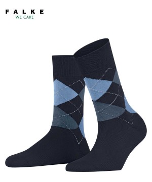 Skarpetki Falke Sensitive Argyle Socks Damskie Niebieskie | VAFDRW-248