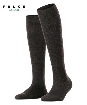 Skarpetki Falke Sensitive Berlin Knee-high Socks Damskie Szare | AHMUWP-719