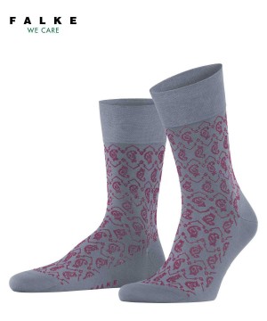 Skarpetki Falke Sensitive Indian Tie Pattern Socks Męskie Szare | JIWKEO-648