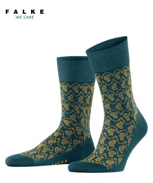 Skarpetki Falke Sensitive Indian Tie Pattern Socks Męskie Zielone | VUBLWC-895