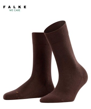 Skarpetki Falke Sensitive London Socks Damskie Brązowe | WRXTJI-823