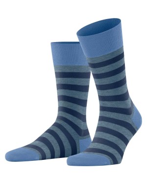 Skarpetki Falke Sensitive Mapped Line Socks Męskie Niebieskie | HJKIQD-467