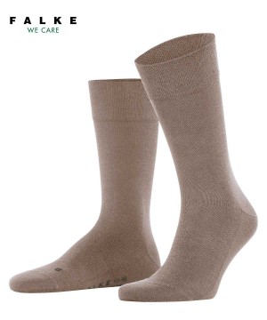 Skarpetki Falke Sensitive New York Socks Męskie Brązowe | WROASJ-680