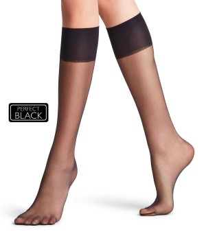 Skarpetki Falke Shelina 12 DEN Knee-high Socks Damskie Czarne | RPHKUQ-284