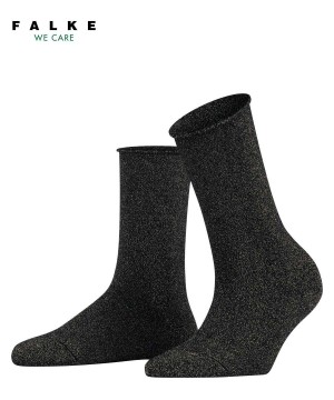 Skarpetki Falke Shiny Socks Damskie Czarne | BGAJWY-671