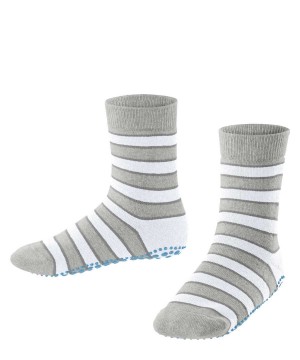 Skarpetki Falke Simple Stripes House socks Dziecięce Szare | YRWOBI-376