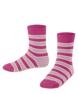 Skarpetki Falke Simple Stripes House socks Dziecięce Różowe | LRCDWM-734