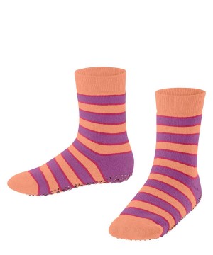 Skarpetki Falke Simple Stripes House socks Dziecięce Czerwone | DUGKAJ-915