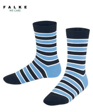 Skarpetki Falke Simple Stripes Socks Dziecięce Niebieskie | CUEBKI-812