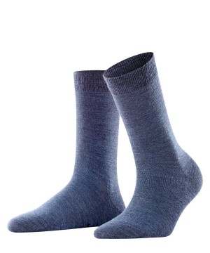 Skarpetki Falke Softmerino Socks Damskie Niebieskie | JTRDXY-153