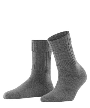 Skarpetki Falke Striggings Rib Boot socks Damskie Szare | AHIMJR-692