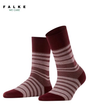 Skarpetki Falke Sunset Stripe Socks Damskie Czerwone | CXTSLR-856