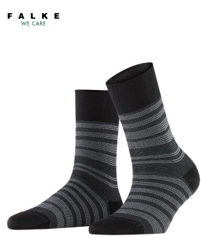 Skarpetki Falke Sunset Stripe Socks Damskie Czarne | XADBQO-091