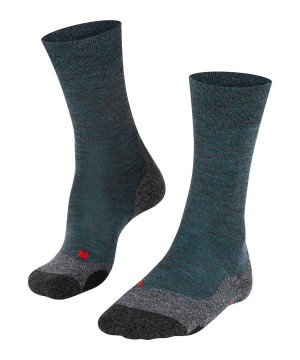 Skarpetki Falke TK2 Explore Melange Trekking Socks Męskie Zielone | FVLBWQ-481