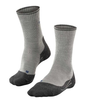 Skarpetki Falke TK2 Explore Wool Silk Trekking Socks Męskie Szare | QUSDLX-049