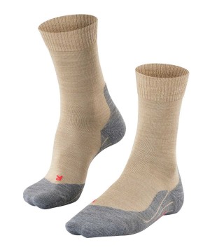 Skarpetki Falke TK5 Wander Trekking Socks Męskie Beżowe | EUKPTB-540