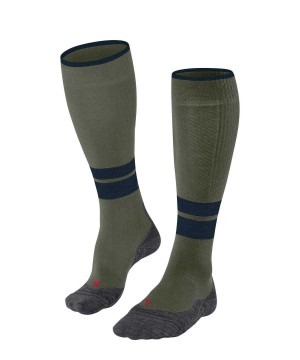 Skarpetki Falke TK Compression Energy Trekking Knee-high Socks Męskie Zielone | JPQKYE-862