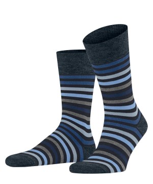 Skarpetki Falke Tinted Stripe Socks Męskie Niebieskie | EKPJQA-045