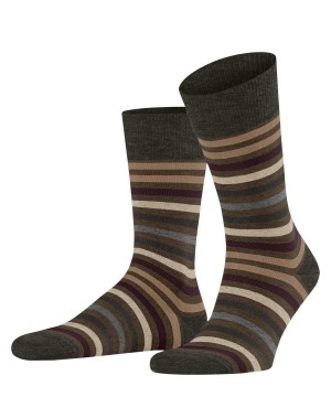 Skarpetki Falke Tinted Stripe Socks Męskie Zielone | UGVTAY-045