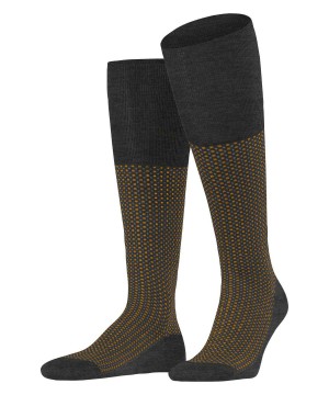 Skarpetki Falke Uptown Tie Knee-high Socks Męskie Szare | XCQRWS-736